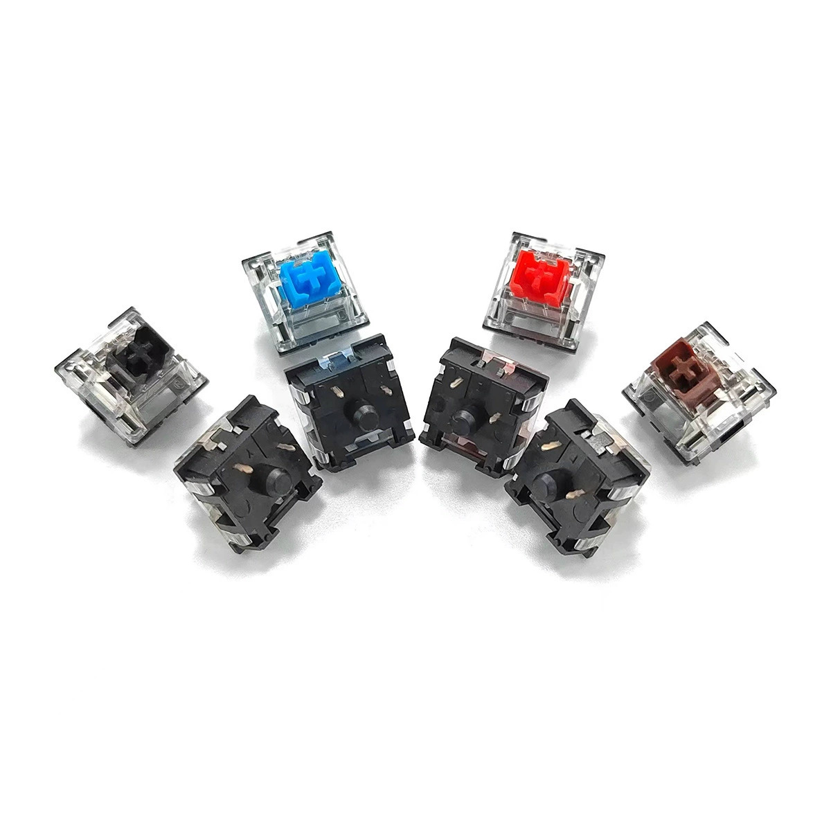 Picture of Mechanical keyboard paragraph linear axis body set 3PIN3 foot DIY customized pink yellow green black tea black cherry cross axis