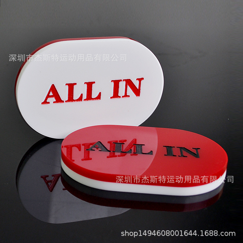 Picture of ALLIN Cards Texas Hold'em poker poker Baccarat Black Jack 21-point Shuttle Full-pressure Full-bottom Annotation Signs