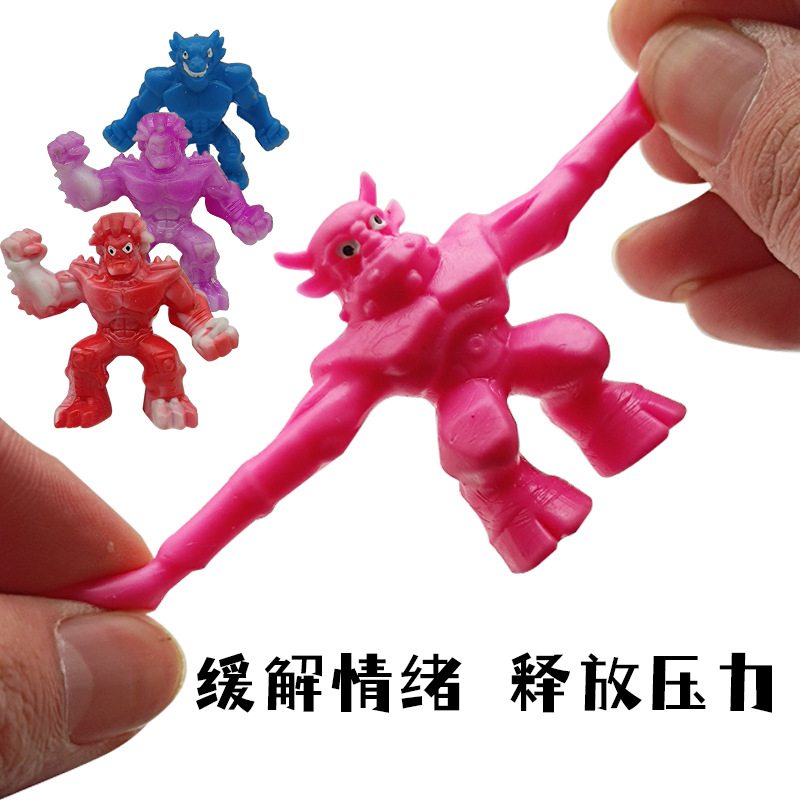 Picture of Cross-border hot selling decompression monster can stretch press rebound color multi-style variable small monster toys wholesale