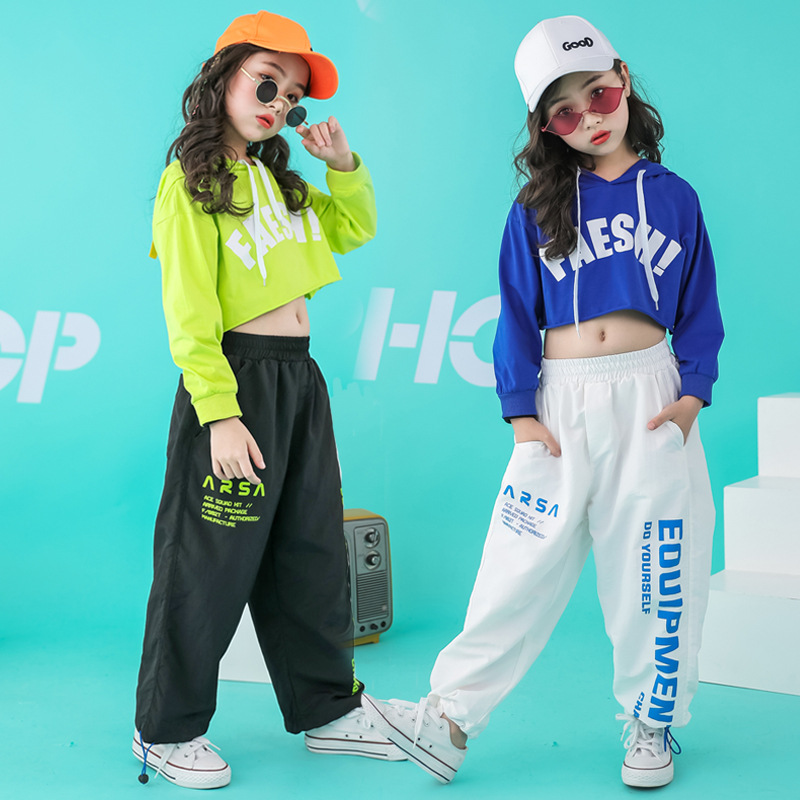 Picture of New Hip-Hop Girls' Street Dance Suit Trendy Show Korean Crop Top Children's Jazz Dance Table Performance Costume