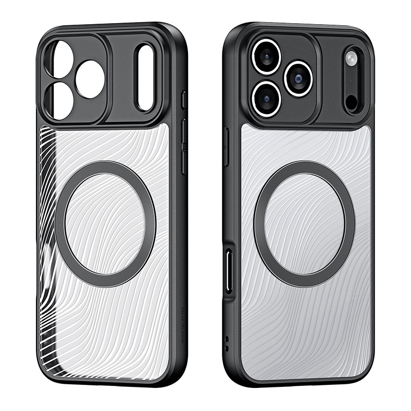 Picture of Suitable for Iphone17Pro Transparent Frosted Mobile Phone Case Wholesale Magsafe Magnetic Apple 17 Stand Back Case