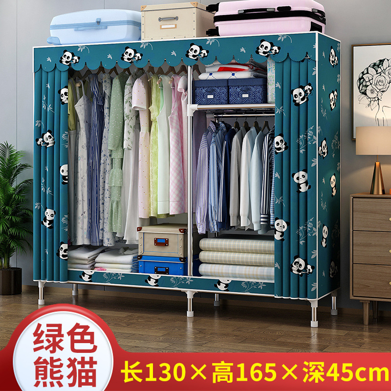 Picture of 2025 New Steel Pipe Fabric Wardrobe Simple Assembly Wardrobe Home Bedroom Cabinet Rental Single Wardrobe