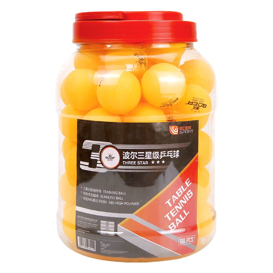 Boer/boer ABS Samsung Table Tennis Barrel Yellow White Training Table Tennis Wholesale 58 pcl