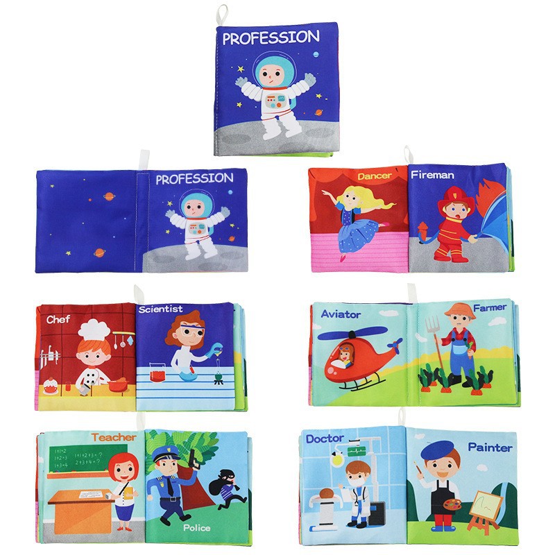 Picture of 34 cross-border newborn early education Enlightenment baby baby cloth book ringing paper BB whistle tear not to rot three-dimensional cloth book