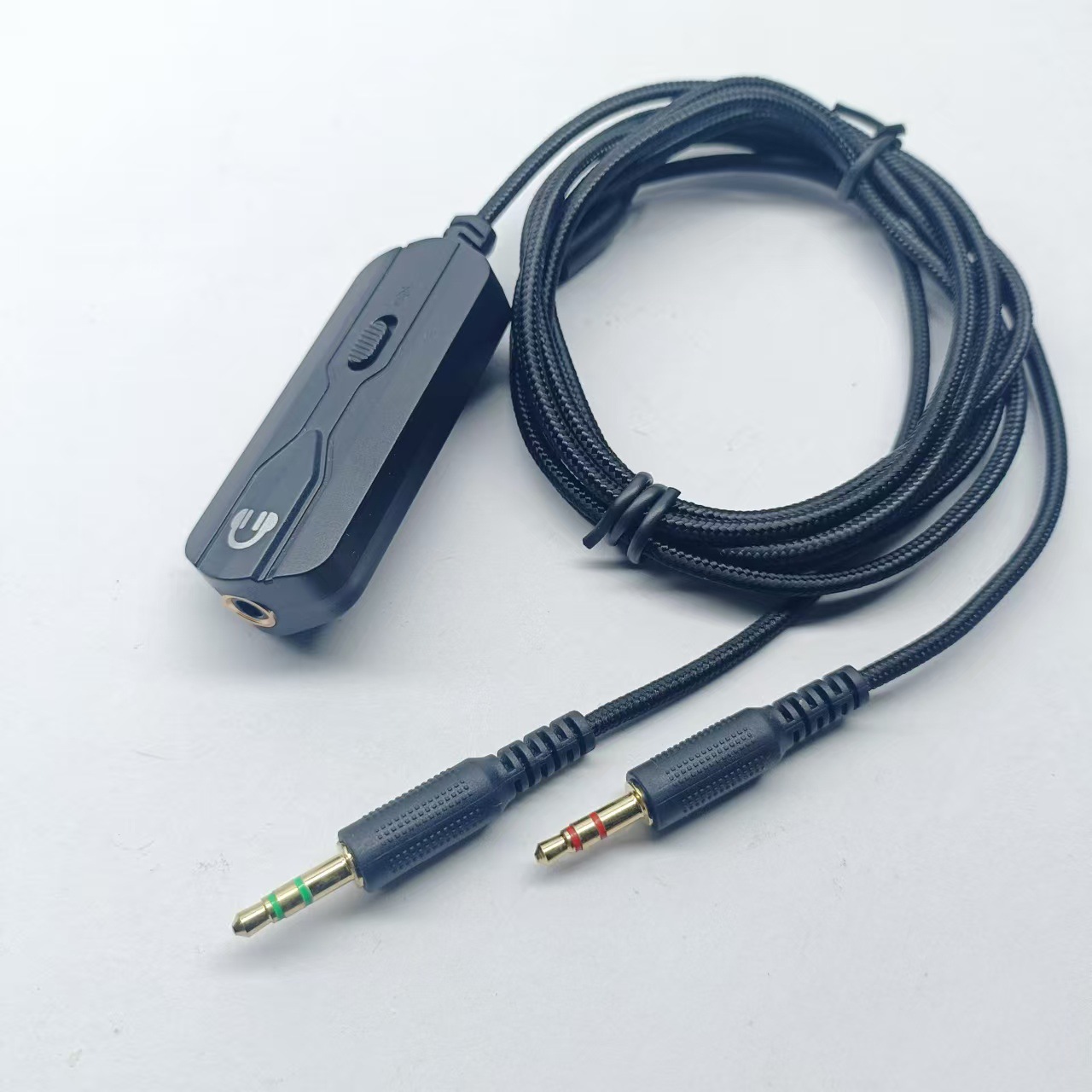 Picture of Headphone adapter extension cable dual-plug computer version Headphone tuning extension cable closed microphone adapter audio connection