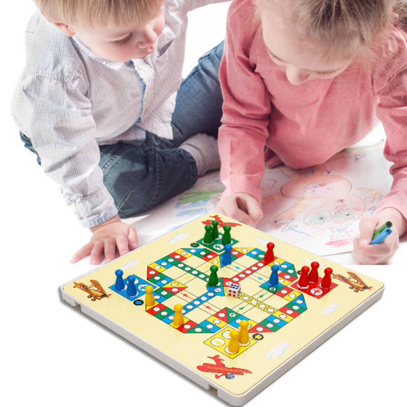 Picture of Wooden balls wooden double-sided magnetic ring track bead maze children's puzzle flying chess puzzle building blocks toy