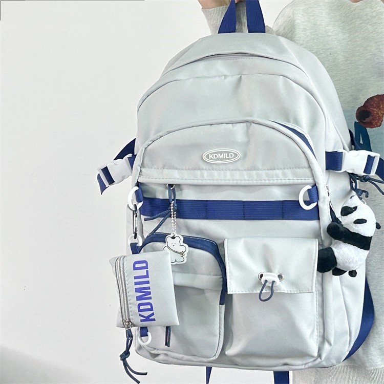Picture of Korean-style Retro Tooling College Student Schoolbag Senior high school Junior High School Student Simple All-match Backpack Large Capacity Backpack for Men and Women