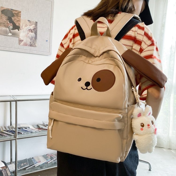 Picture of Japanese Harajuku Ins Antique Cartoon Schoolbag Women's Cute Dog Student Girl's Backpack Large Capacity Backpack