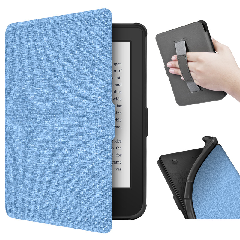 Picture of Applicable to 2022Kobo Clara2E e-book protective cover linen pattern handheld TPU leather case compatible with Tolino