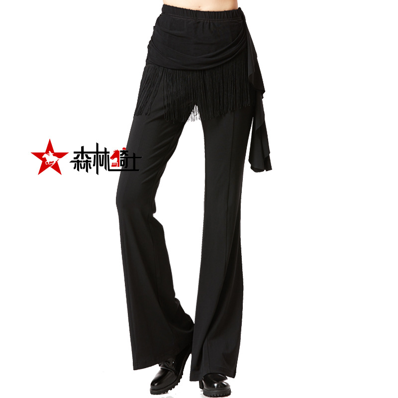 Picture of Sailor Dance Forest Knight Women's New Tassel One-piece Trousers Square Dance Latin Dance Jitterba Dance Culottes
