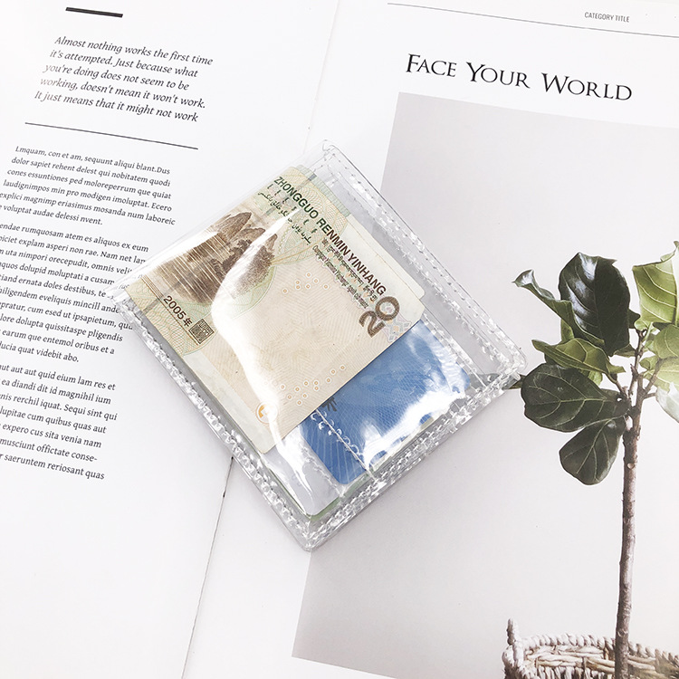 Picture of Korean and Japanese Fashion ins Transparent Jelly PVC Coin Purse Card Holder ID Bag Card Holder Cross-border Silver Bag Small Bag