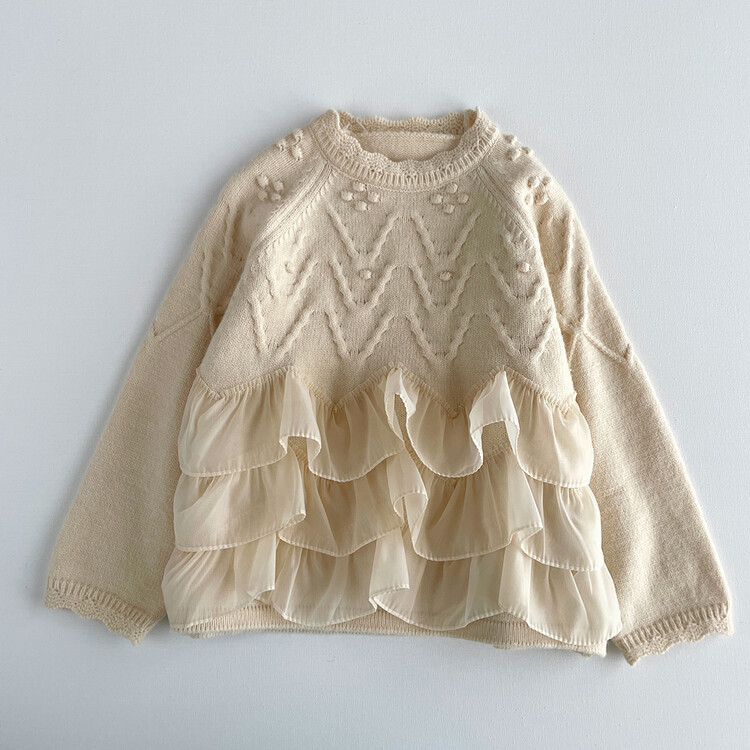 Picture of Medium and large children's clothing baby girls' thickened sweater sweater sweater children's clothing girls' pullover sweater children's sweater western style