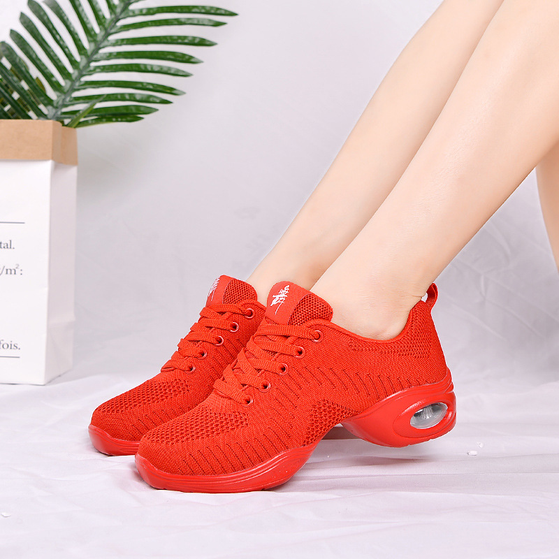 Picture of New Summer Dance Shoes, Breathable Fly-Woven Mesh Modern Dance Shoes, Adult Square Dance Shoes, Soft-Soled Women's Dance Shoes