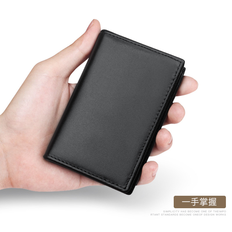 Picture of Leather Business Card Bag Head Layer Cowhide Card Bag Multi-Card Card Card Holder Thickened Card Bag 3005D