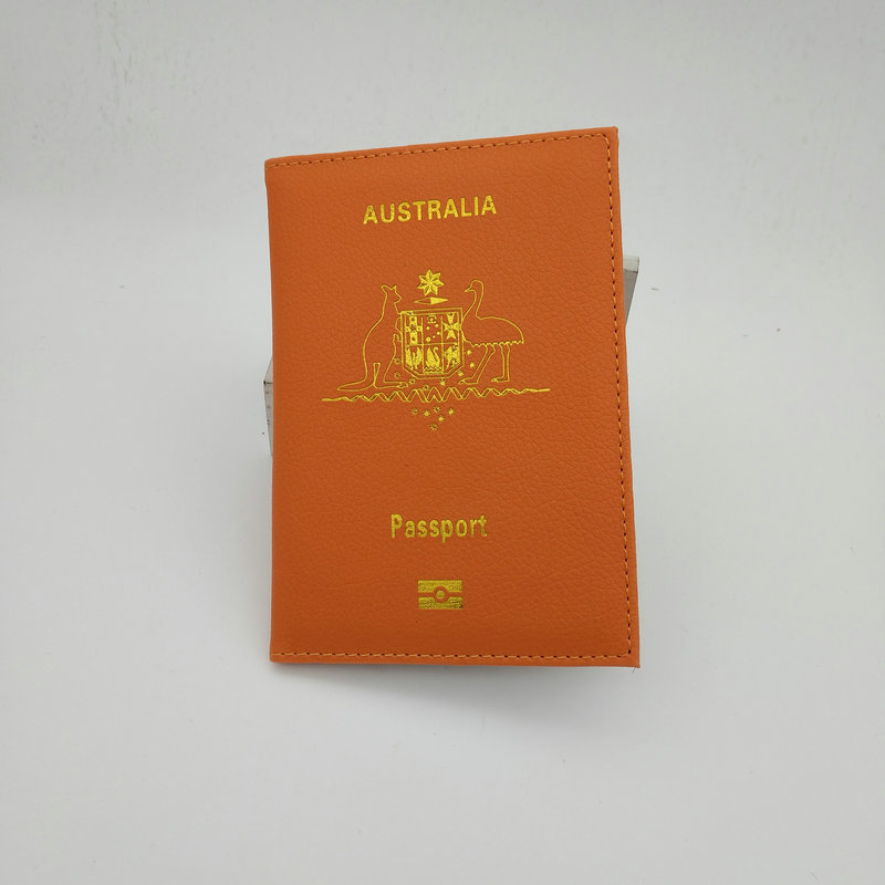 Picture of in stock Multicolor PU Leather Australian ID Holder Passport Holder Bi-Folding Open ID Passport Leather Holder Bag