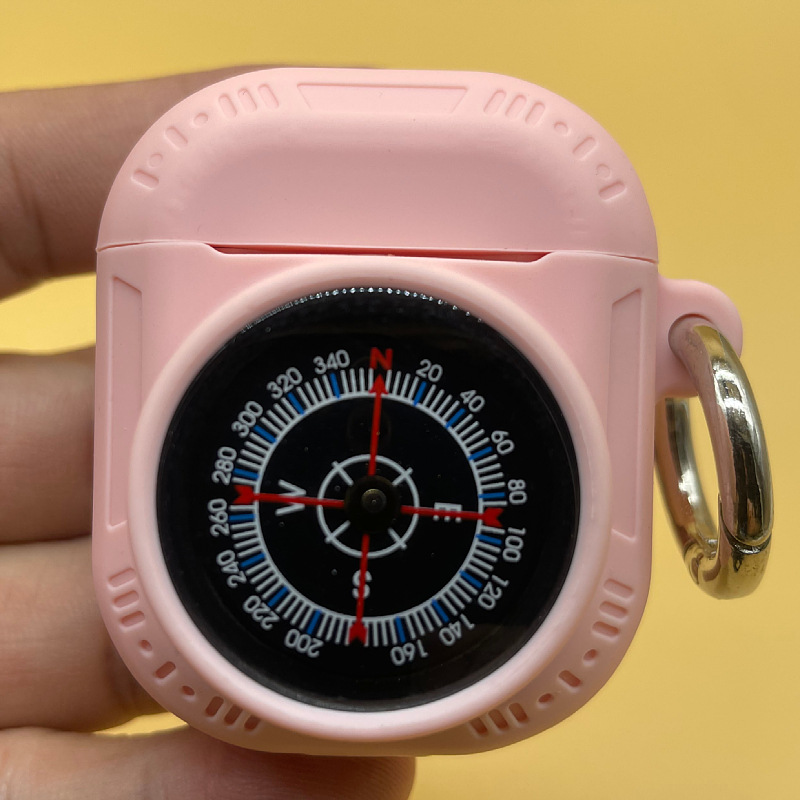 Picture of Suitable for Apple Airpods 1/2 silicone protective case with compass style protective case thick creative earphone case