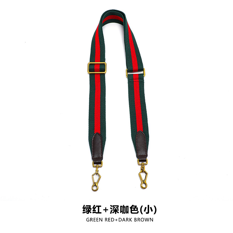 Picture of Suitable for G-Chi Adjustable 3.8CM Canvas Ribbon F-46 Shoulder Crossbody Green Red Bag Belt Single Buy Replacement Shoulder Belt