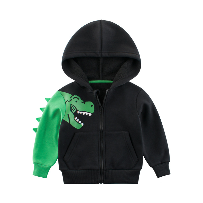 Picture of 27kids Korean version of children's clothing wholesale children's clothing plus velvet boy coat hoodie baby clothing clothing a generation of hair
