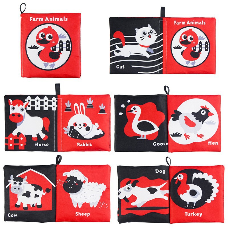 Picture of 34 cross-border newborn early education Enlightenment baby baby cloth book ringing paper BB whistle tear not to rot three-dimensional cloth book