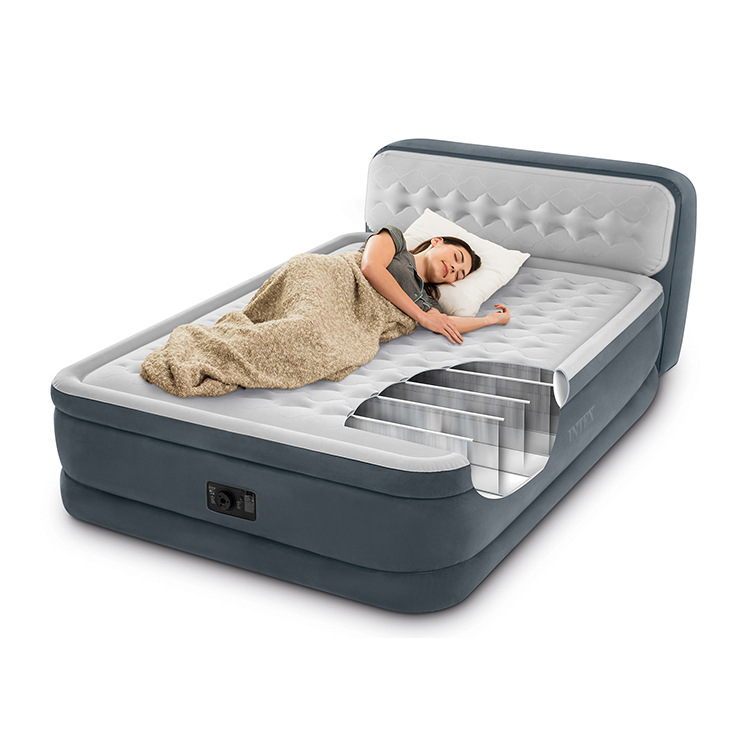 Intex 64448 Electric Pump Air Mattress Double Bedroom Pvc Foldableable Air Mattress Spot Wholesale