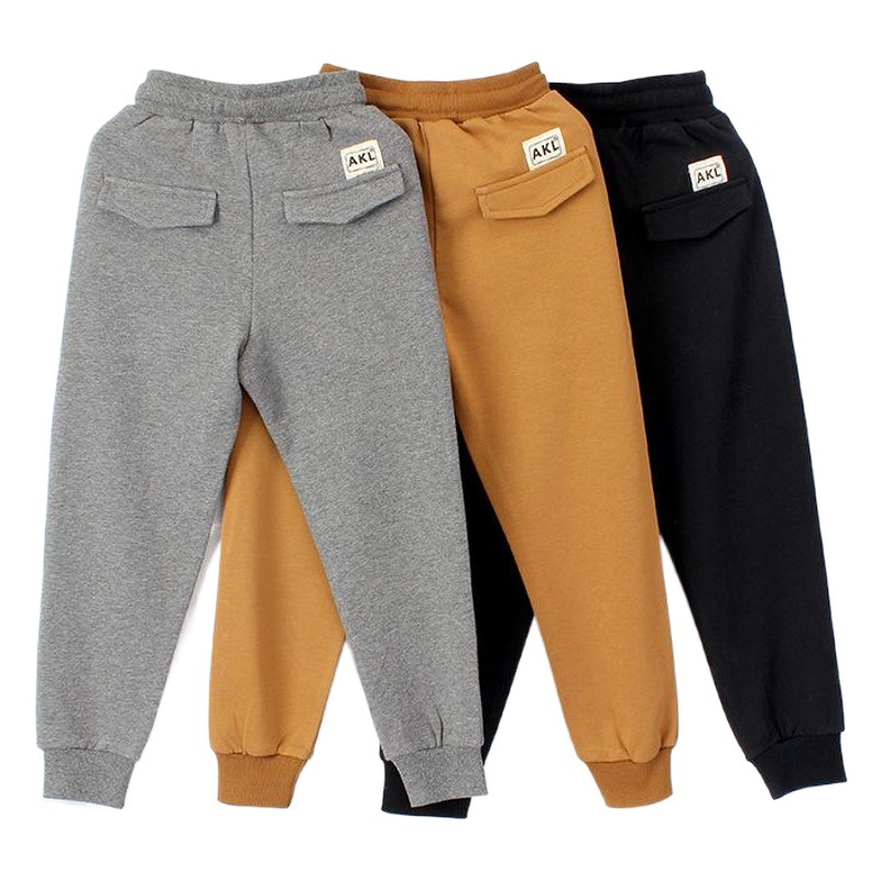 Spring and Autumn 2024 New Korean Style Boys' Sports Pants Large Children's Pure Cotton Casual Anti-mosquito Trousers Children's Pants