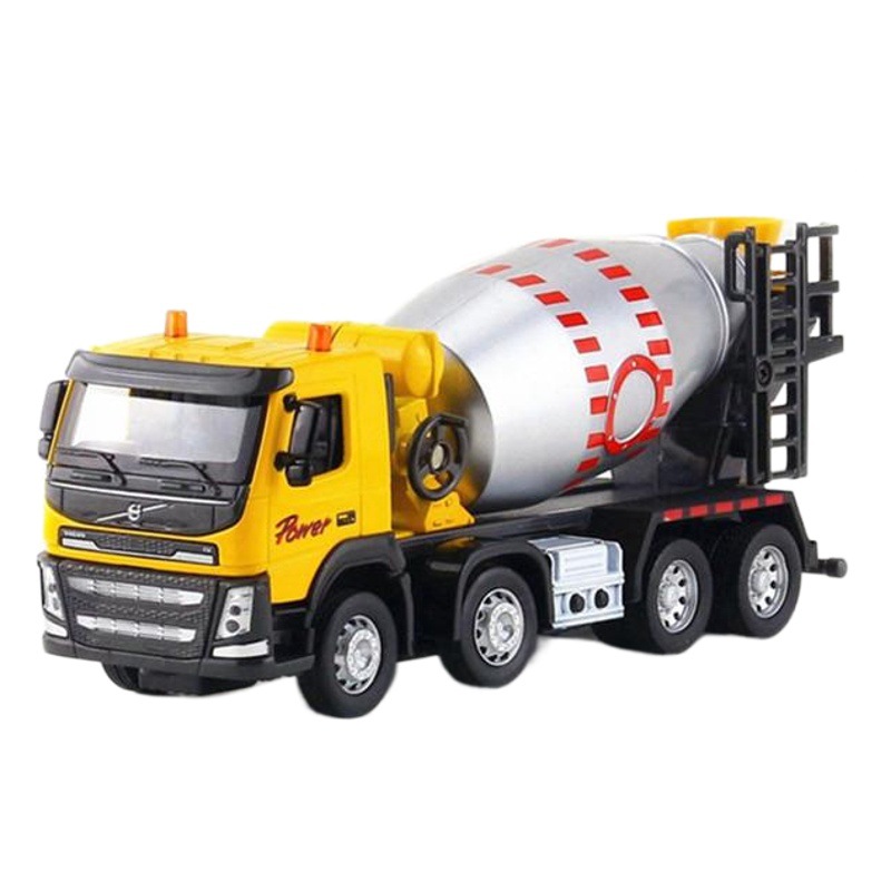 Color Perot simulation alloy car toy model 1:50 Volvo engineering truck mixer truck sound and light window box
