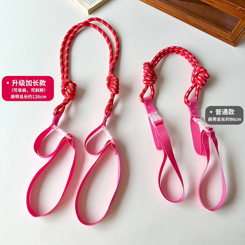 Picture of Bag Shoulder Strap New Extension Bag Strap Adjustable Shopping Bag Nylon Cloth Embroider Flower Hand-Held Crossbody Extended Strap