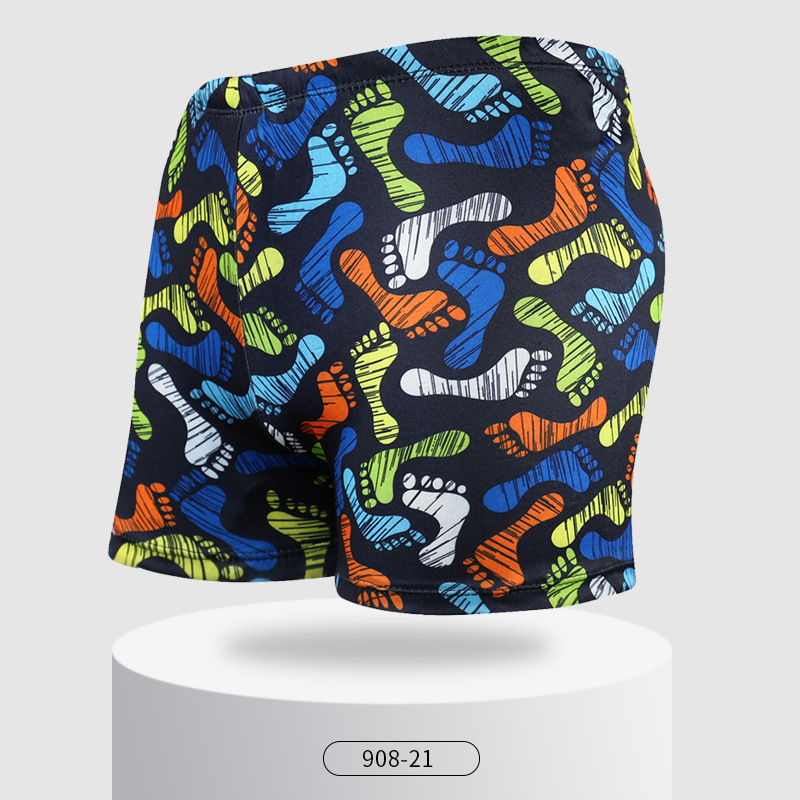 Picture of Explosions swimming trunks adult men's plus size anti-embarrassment boxer men's printing beach hot spring swimming trunks factory wholesale