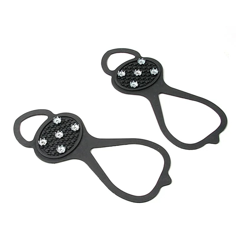 Picture of Anti-Slip Crampons Snow Claw Shoe Covers for Ice, Snow, and Outdoor Snow Climbing Chain Equipment Shoe Sole Crampon Tool