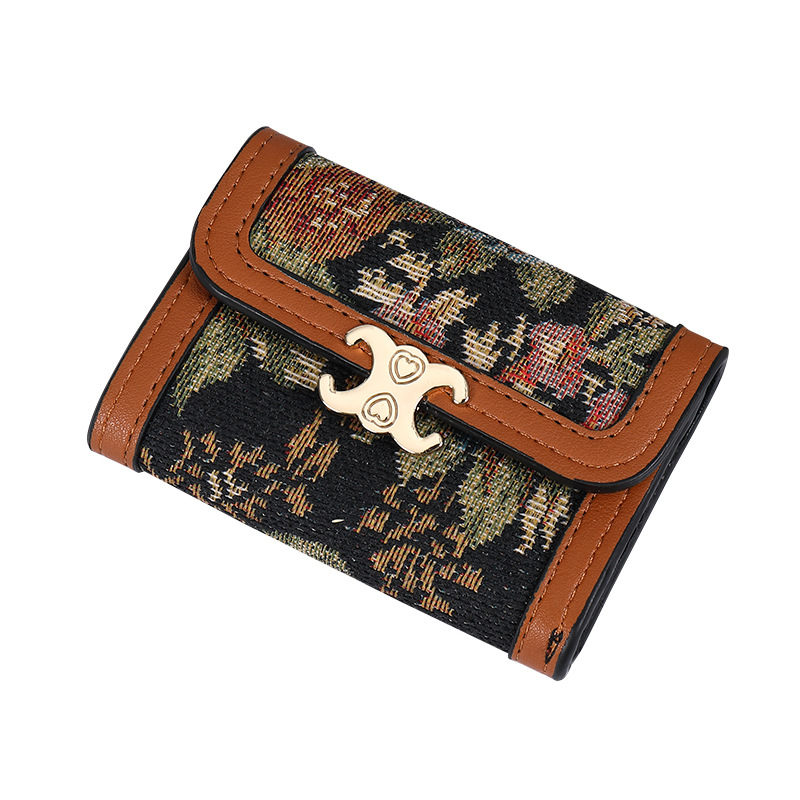 Picture of New Style Card Bag Women's Mini Korean-style Houndstooth Multi-functional Anti-degaussing Multi-card Driver's License Retro Bank Card Bag