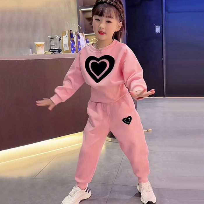 Picture of [Original Foam Printing] Girls Spring & Fall Suits New Spring Clothes, Medium and Large Kidsren's Sweatshirts, Kidsren's Two-Piece Sets