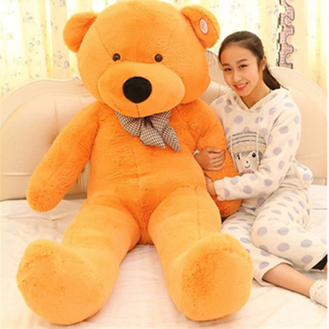 Picture of Plush Doll Doll White Powder Brown Large Teddy Bear Rag Doll Toy Girlfriend Gift Girls Children Pillow