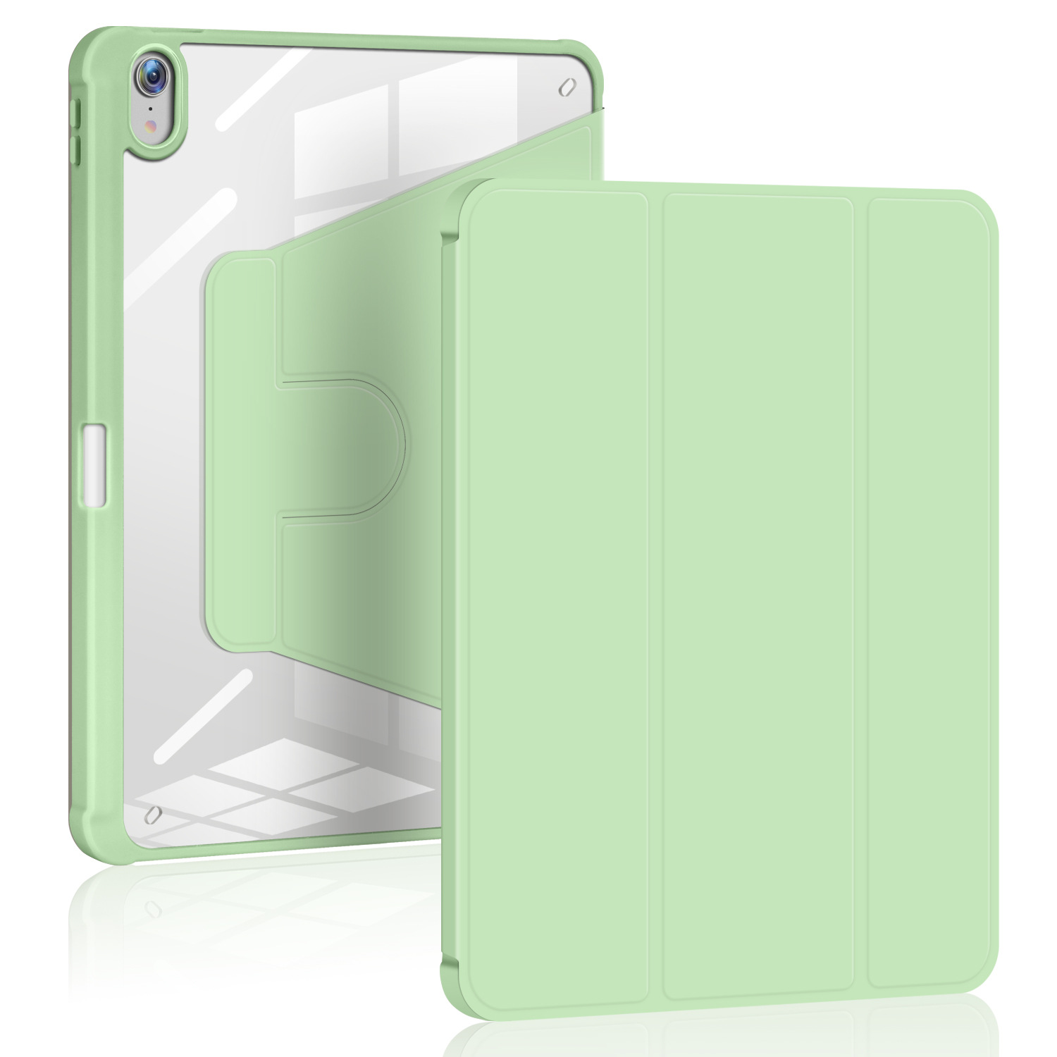 Picture of Applicable ipad10 generation rotating protective sleeve multi-gear adjustment 10.2/10.9/miniTPU pen slot 360 leather case