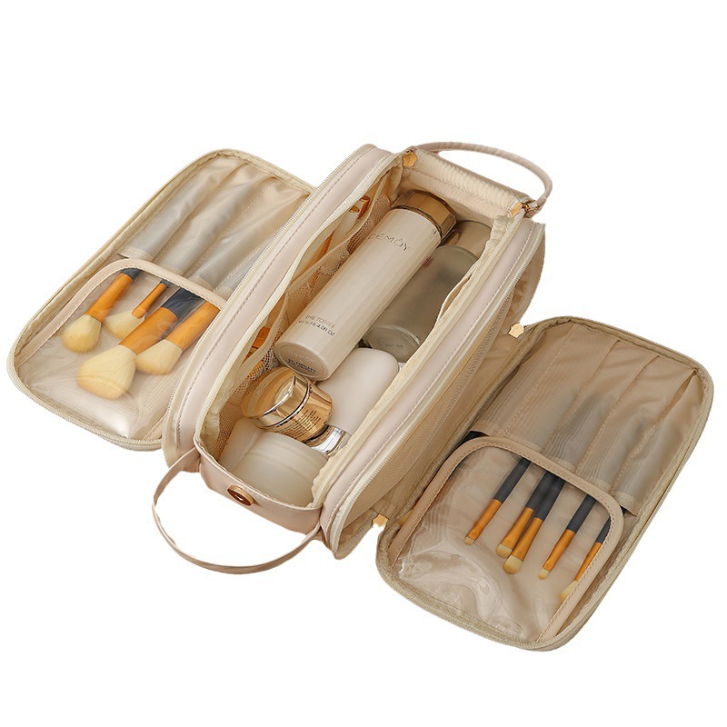 Picture of ins style portable cosmetic bag large capacity travel portable wash bag new super popular wash cosmetics storage bag