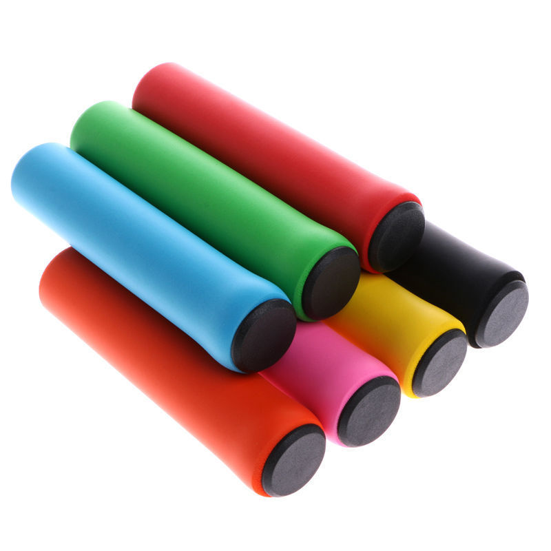 Picture of Silicone Handle Set Mountain Bike Bicycle Handgrip Ultra Light Shock Absorbing Silicone Handle Set Seconds Sponge Handle Set