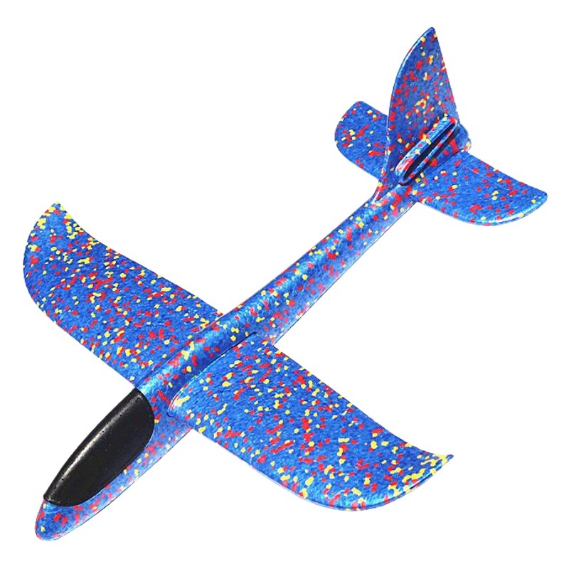 Luminous Hand Throwing Foam Plane 48CM Small Big Trumpeter Throw Outdoor Children Swing Double Hole Glider Toy Wholesale