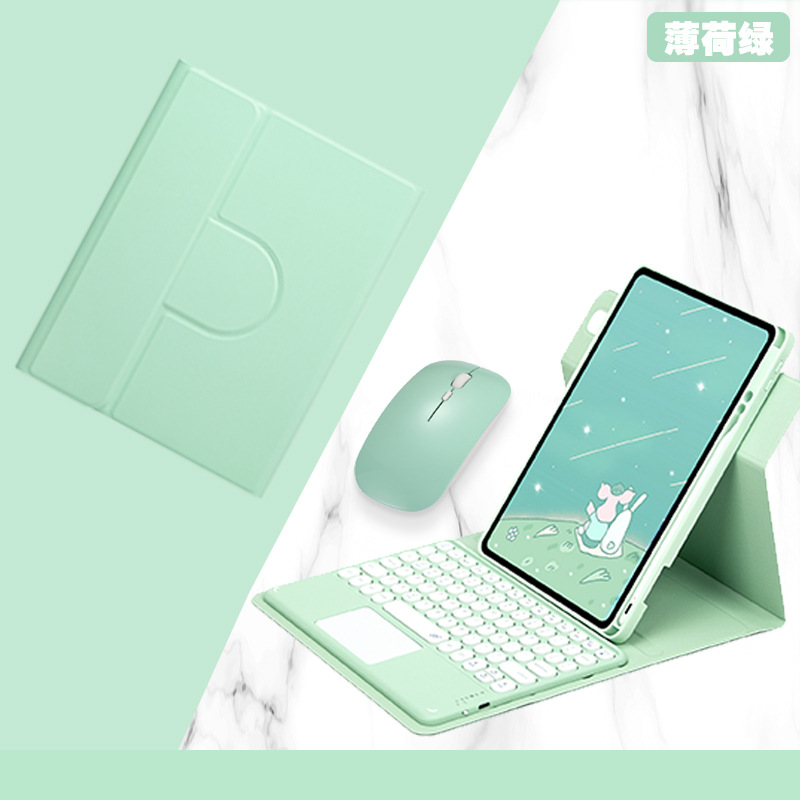 Picture of For iPad10.2 protective cover 10 generation acrylic rotating magnetic Bluetooth keyboard protective cover 10.9 pen slot