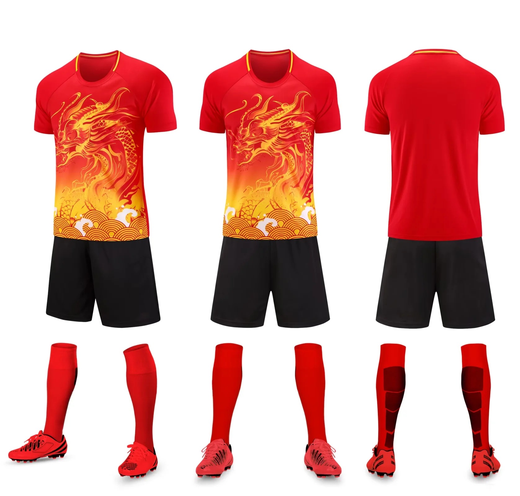 Picture of 2024 New Adult Short-sleeved Jersey Dragon Boat Festival Competition Suit Dragon Boat suit Village Competition Team Training