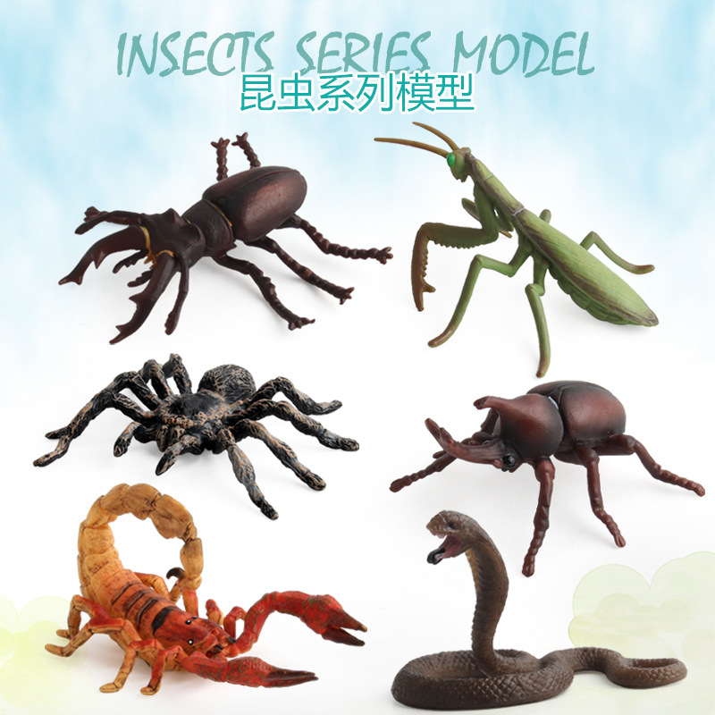 Picture of Solid Simulation Insect Animal Model Scorpion Unicorn Snake Model Children's Cognitive Ornament Toy Amazon