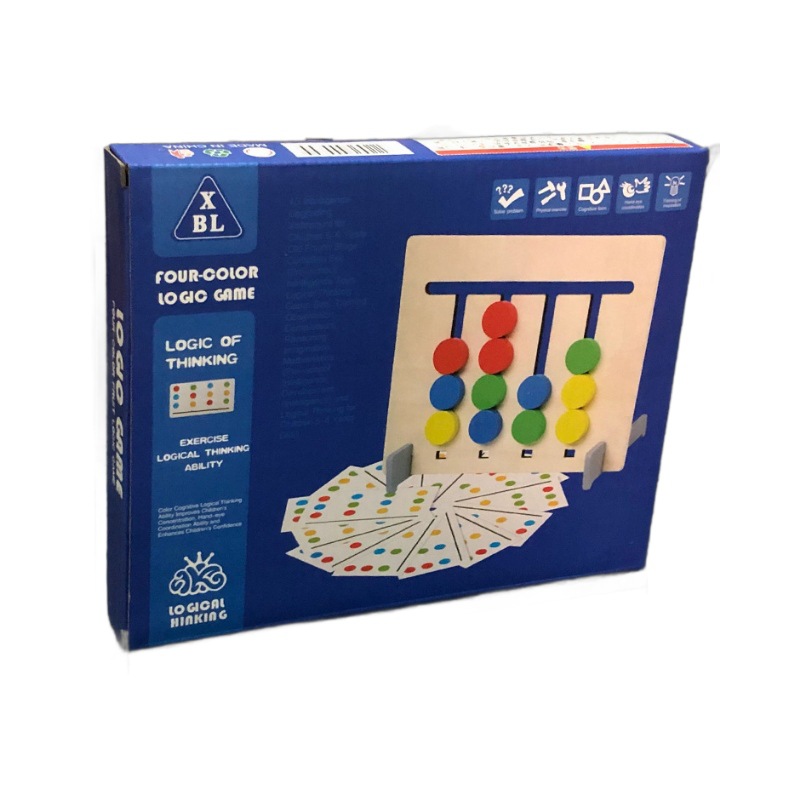 Picture of Children's educational toys four-color fruit logic game double-sided wooden Montessori enlightenment kindergarten teaching aids
