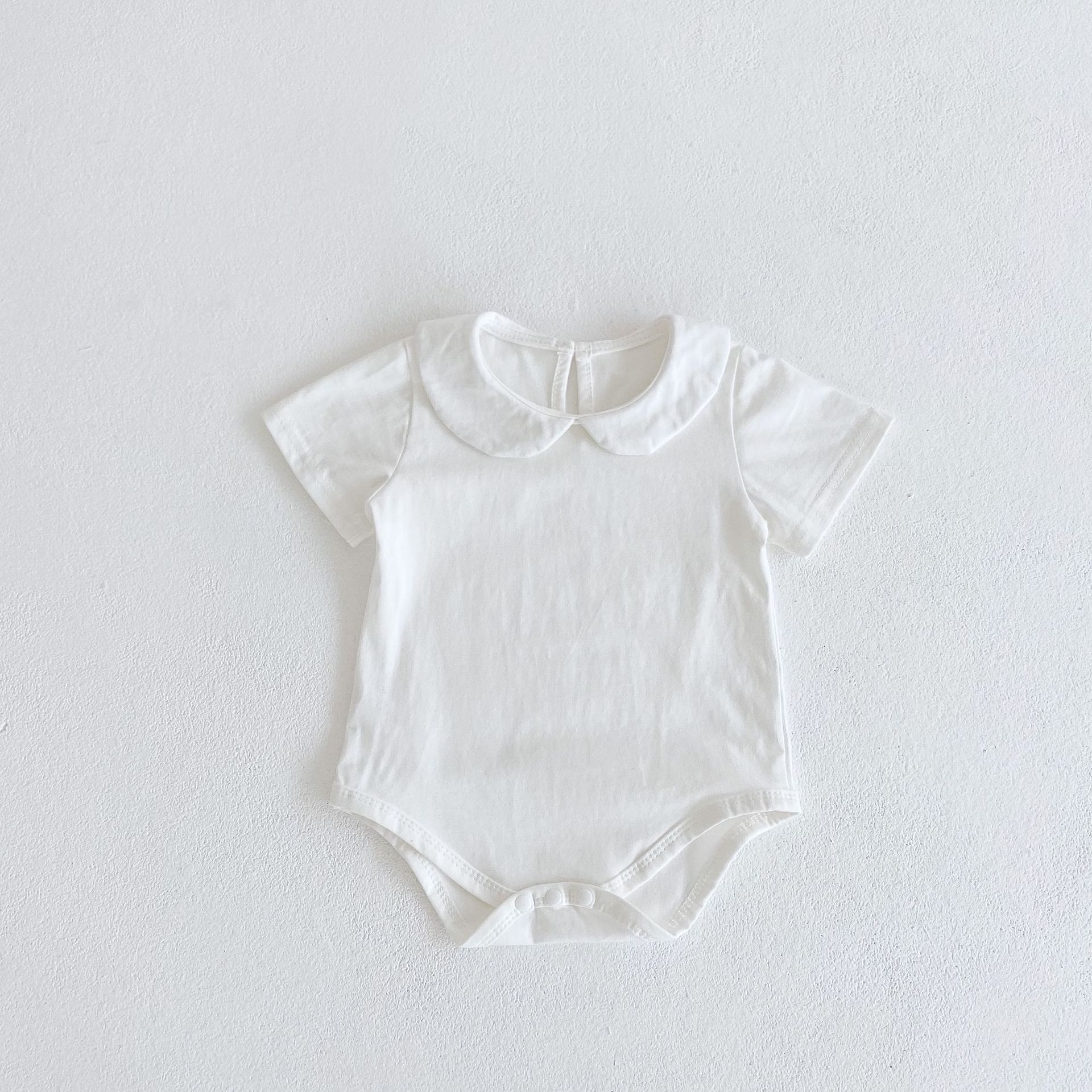 Picture of Ins 2025 New Summer Products for Infants and Young Kidsren, Baby Girls, Polka Dots, Doll Collar, Jumpsuits, Rompers