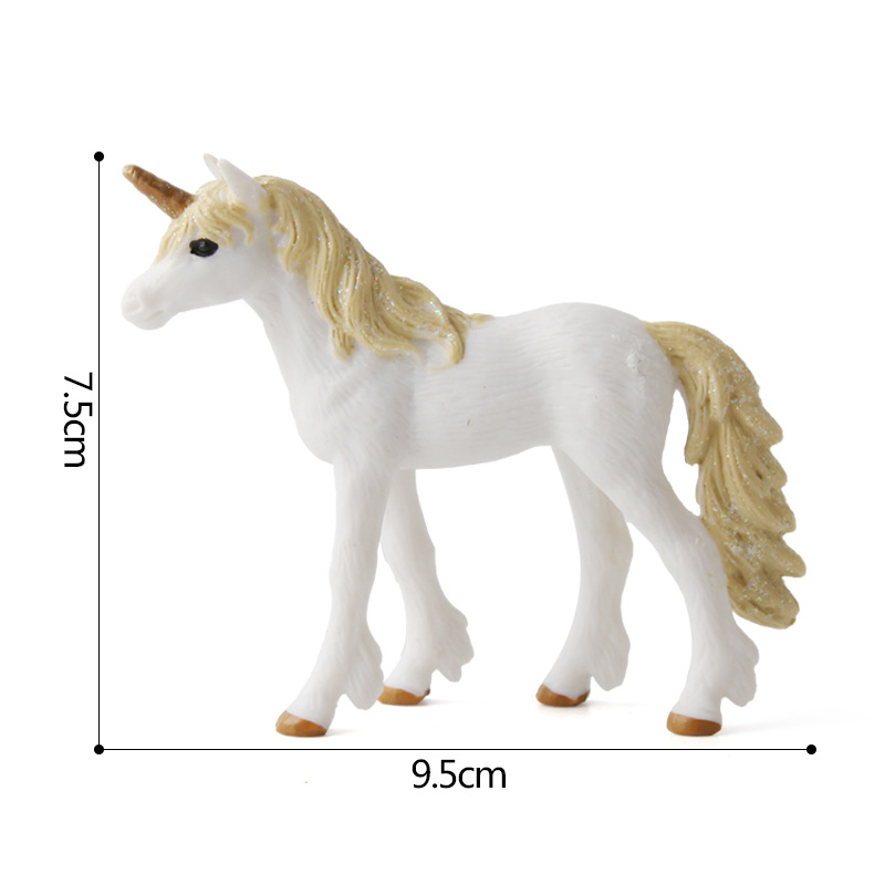 Picture of Unicorn Doll Toy Simulation Mini Animal Model Unicorn European Myths and Legends of Monasteries