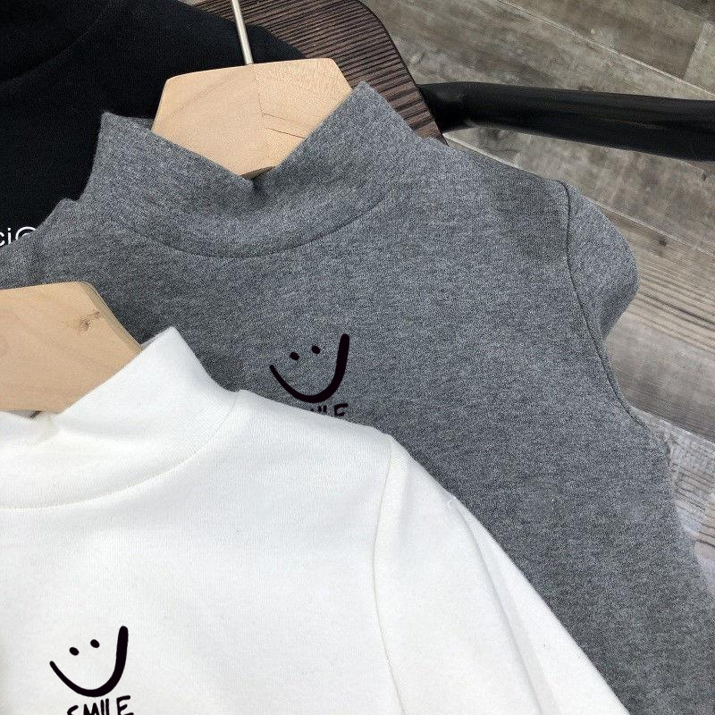 Picture of German velvet children's all-match high collar warm base shirt autumn and winter children's clothing fun cute children's long sleeve T-shirt top