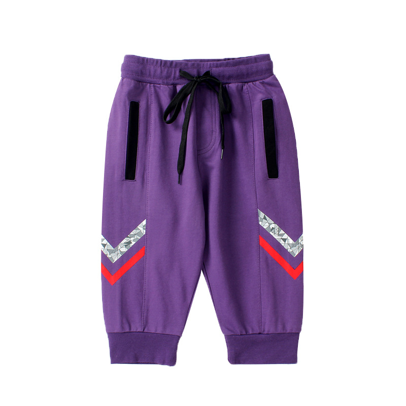 Picture of European point children's clothing summer Korean style new boys sports cropped pants large children's cotton casual pants children's pants