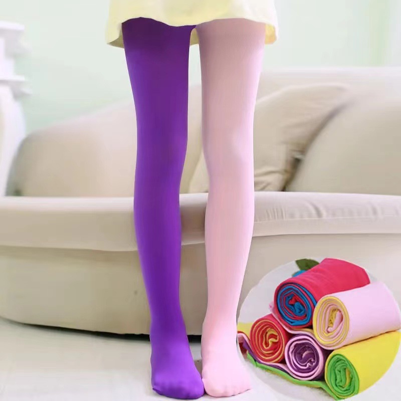 Picture of AB socks spring and autumn thin color matching velvet dance socks cross-border wholesale mandarin duck socks two-color stitching girls pantyhose