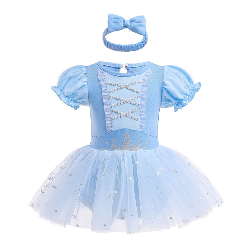 Picture of Halloween Children's Clothing, Short-Sleeved Pullover, Baby Baby Princess Jumpsuit, Princess Style Dress
