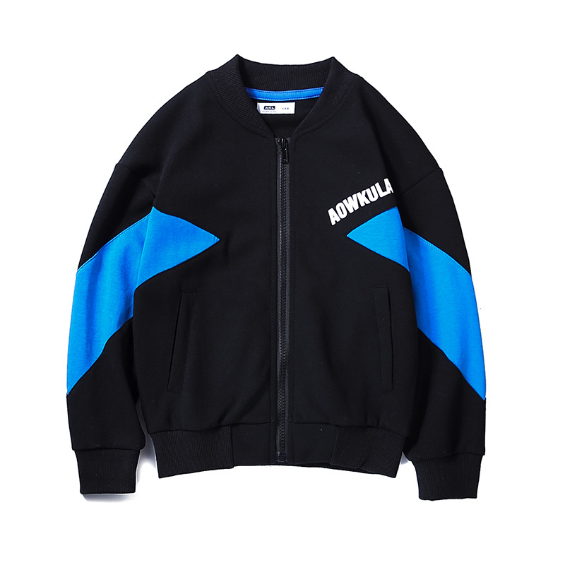Picture of Spring and Autumn Children's Clothing Korean Style New Children's Jackets Big Children's Printed Contrast Color Boys' Zipper Jackets Wholesale