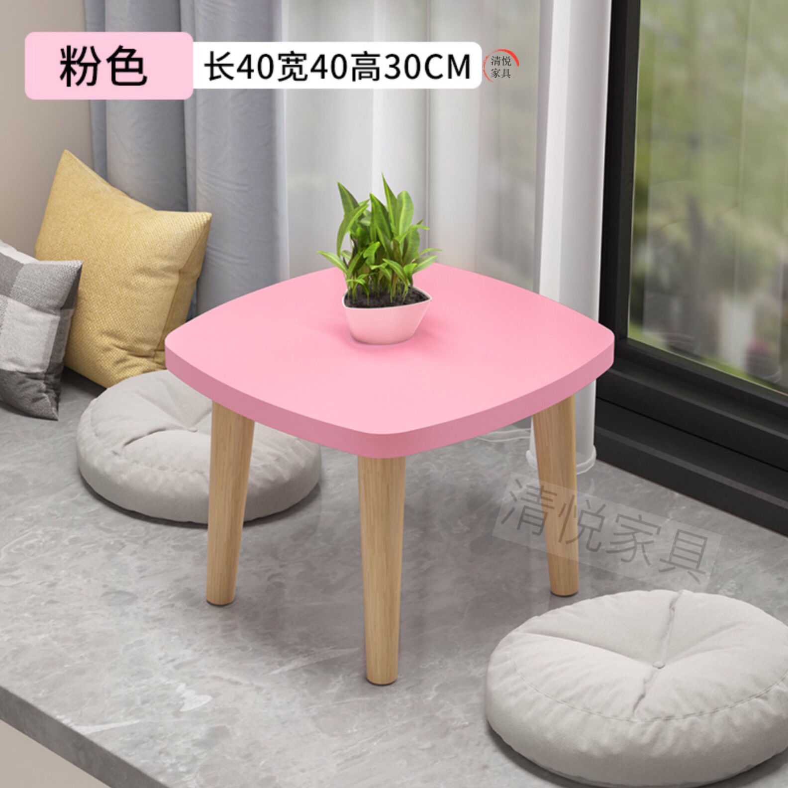 Picture of Small Bedside Table for Bedroom, Carpeted Bay Window Low Table, Tatami Small Coffee Table, Trendy Small Desk for Home Use