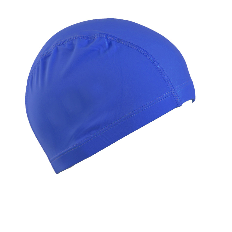Picture of Adult Swimming Cap Swimming Pool Cloth Cap Solid Color Polyester Elastic Good Men's Pullover Cap Women's Long Hair Big Swimming Cap Summer