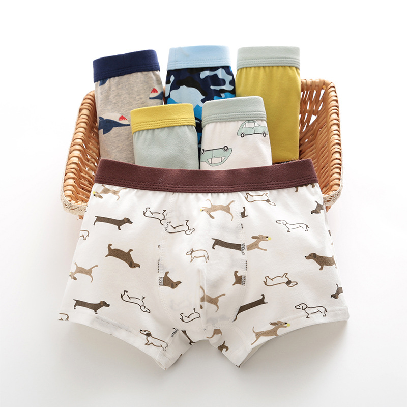 Picture of Summer cotton baby boxer shorts children's cartoon large children's boxer bottoms antibacterial boy underwear wholesale